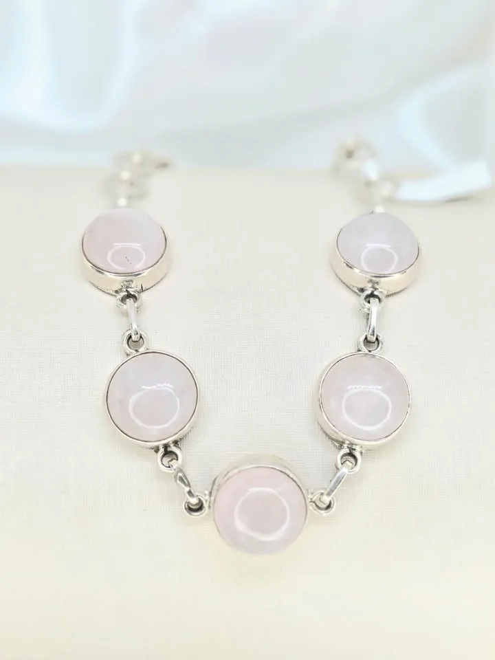 Pulseira quartzo rosa