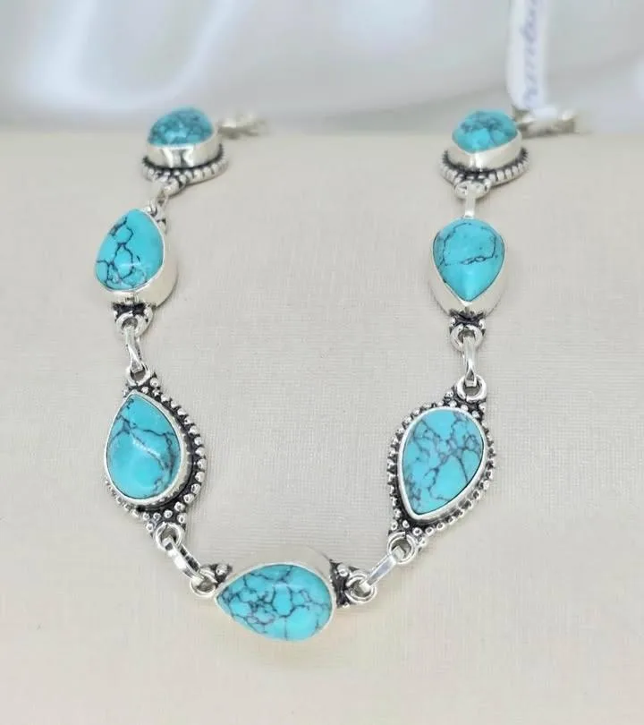 Pulseira gotas de turquesa