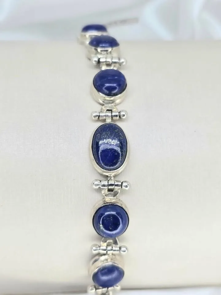 Maxi Pulseira pedras de lápis lázuli
