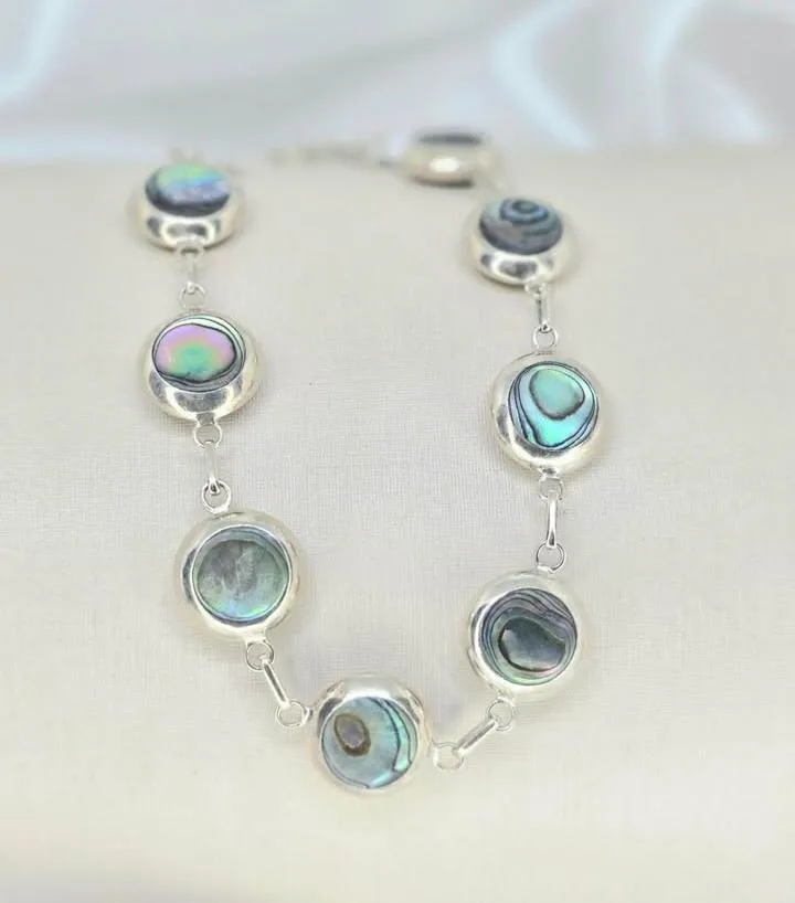 Pulseira dupla face de abalone 