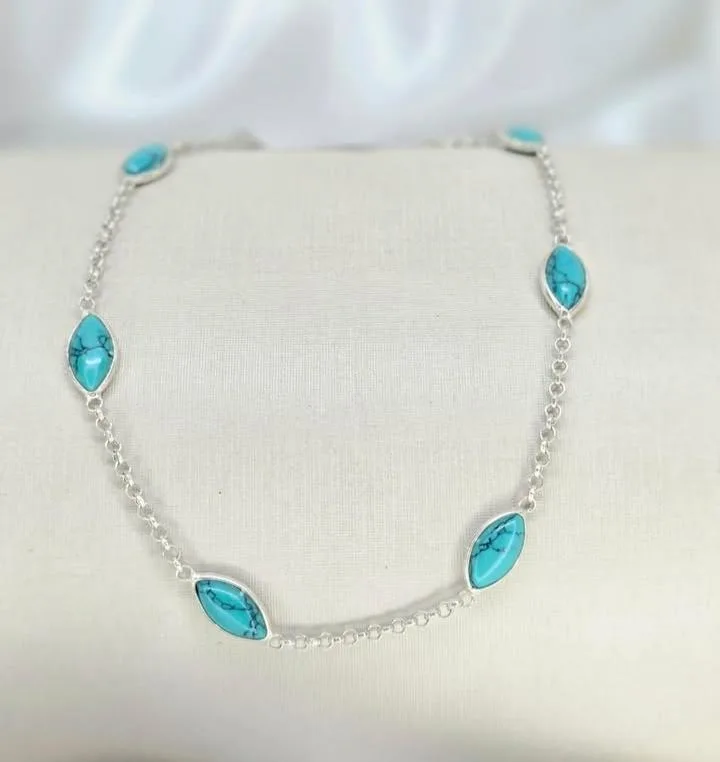 Pulseira turquesa navete