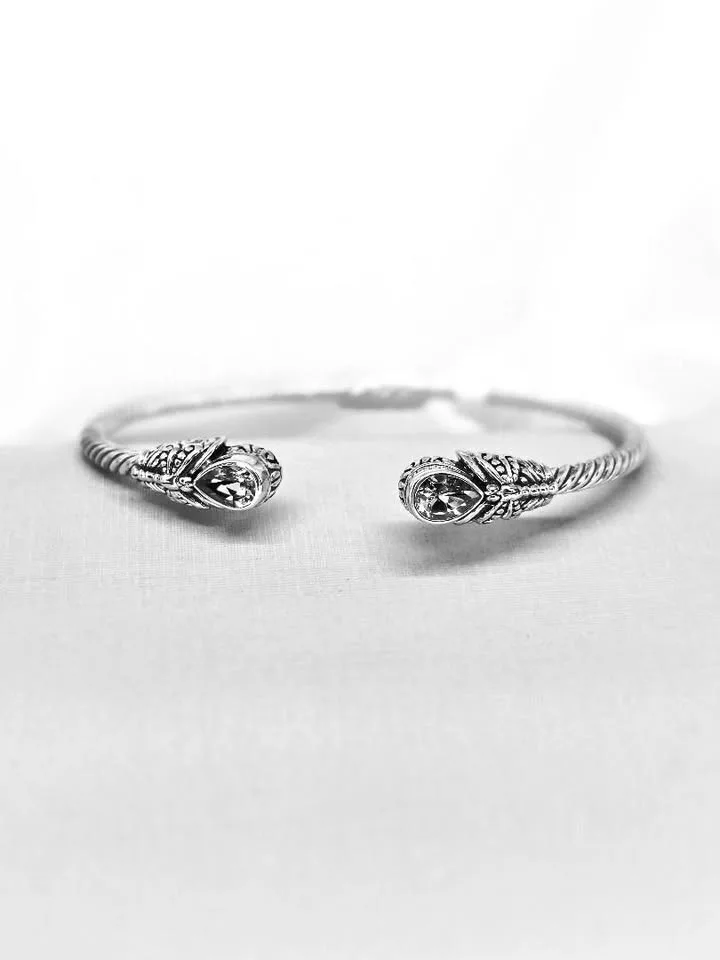 bracelete libélula com topázio azul