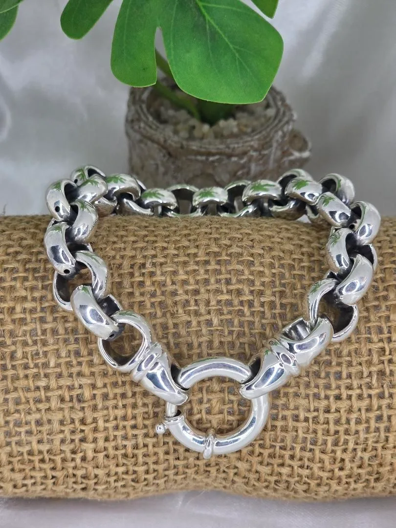 maxi pulseira de elo portugês