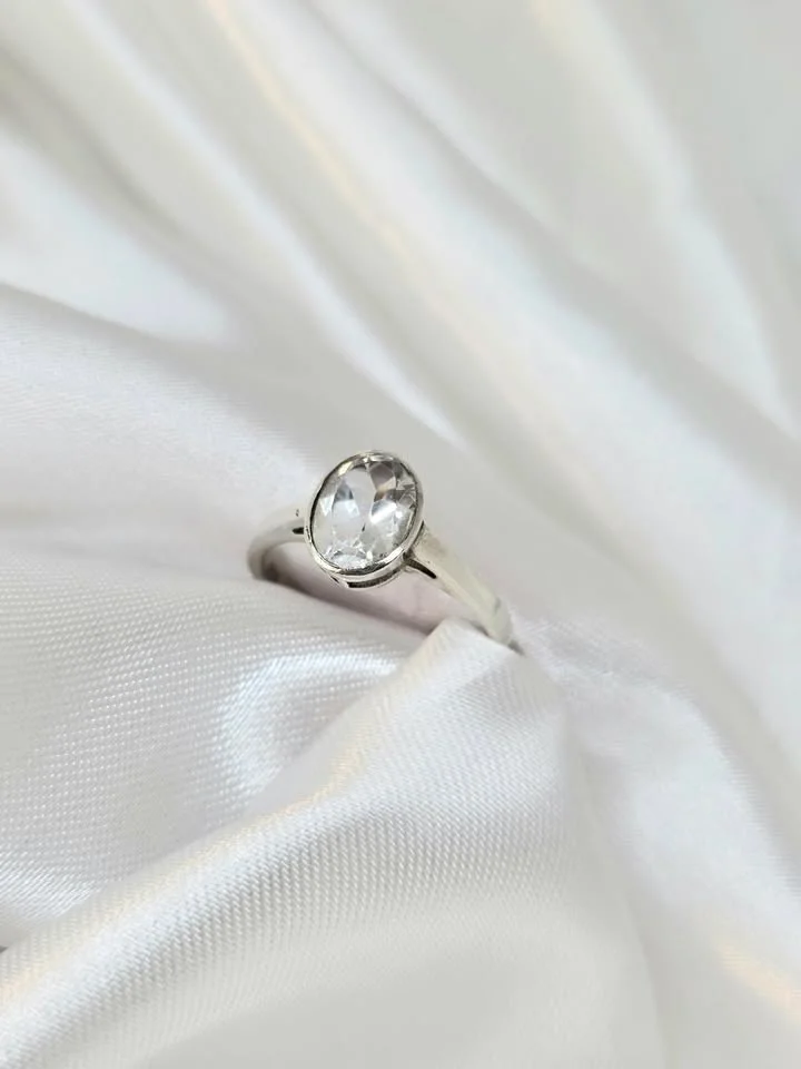 Anel quartzo cristal 