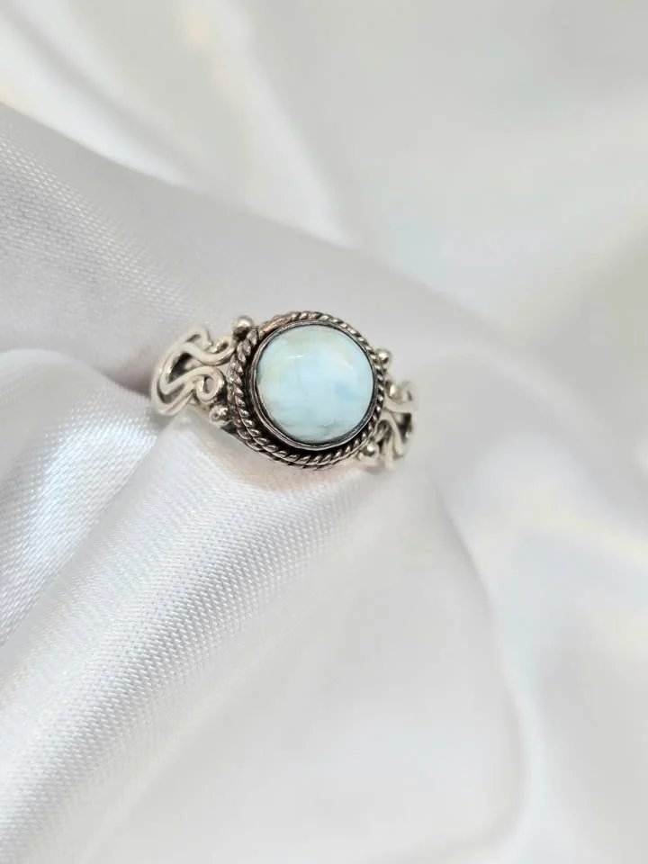 Anel indiano larimar 