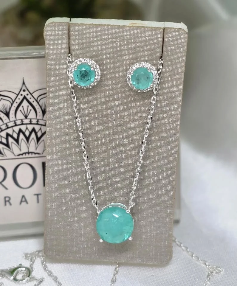 Conjunto turmalina paraiba 
